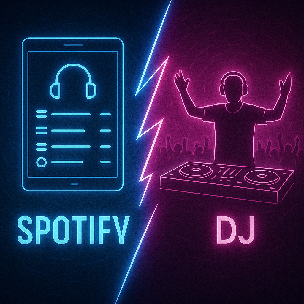 Spotify gegen DJ - Vor und Nachteile