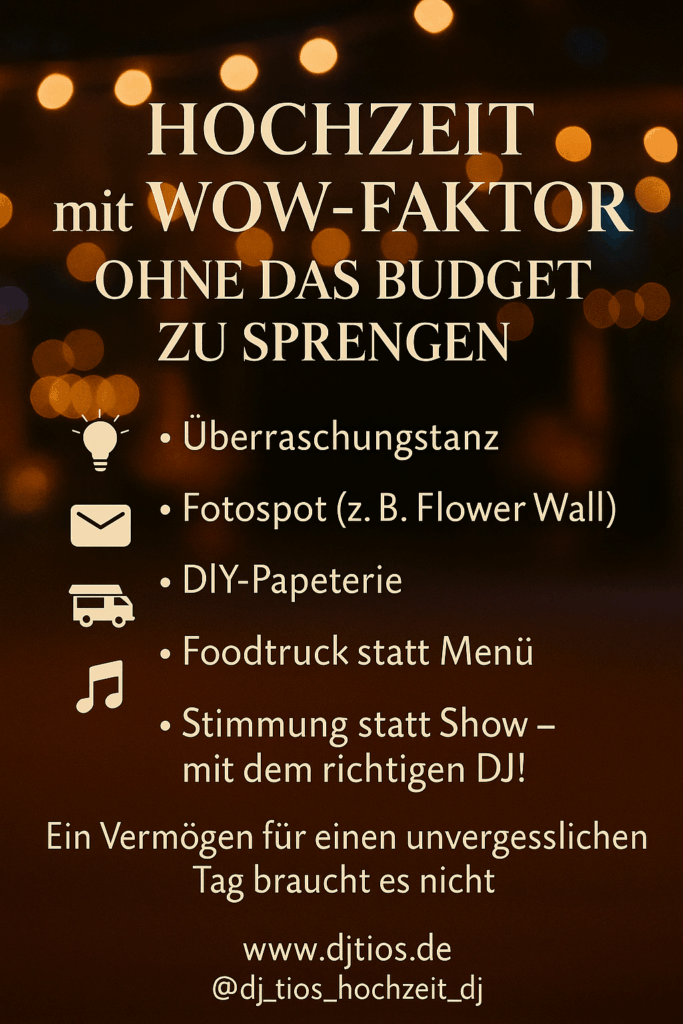 Hochzeit mit Wow Faktor - Besonderheiten für die Feier